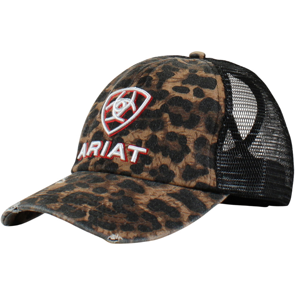 2025 Ariat Womens Embossed Logo Cheetah Print Cap 10044111 - Black